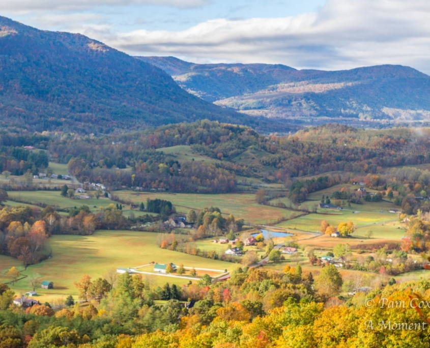 Looking down into the valley from Powell Mountain Overlook