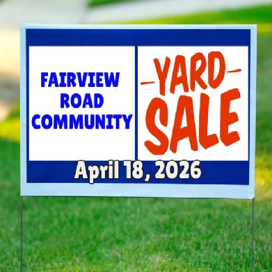 Fairview Road community yard sale
